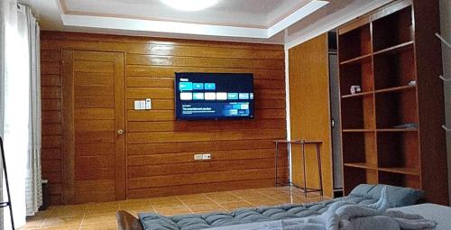 TV a/nebo společenská místnost v ubytování Luxury Penthouse With View&Starlink