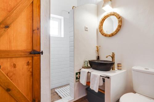 Phòng tắm tại Casa do Tintejo