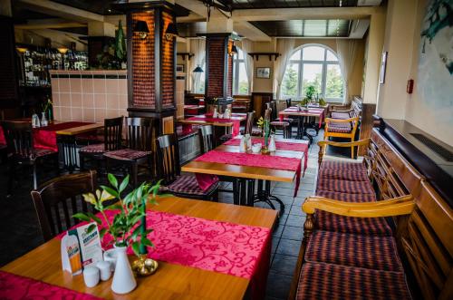 En restaurang eller annat matställe på Hotel Sachsenbaude Oberwiesenthal