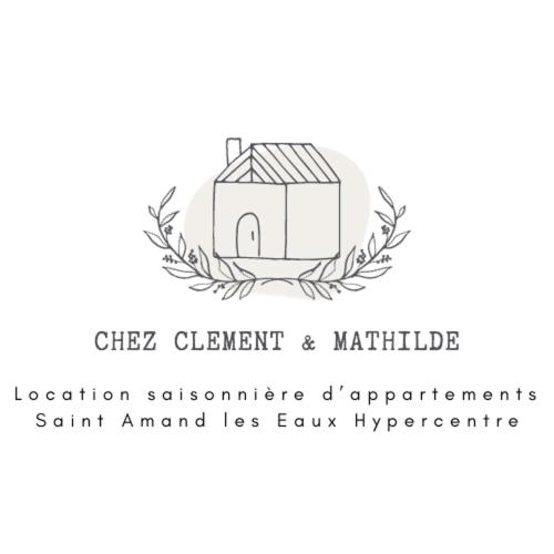 a logo for a law firm with a house at Chez Clément et Mathilde - Studio hyper centre tout équipé in Saint-Amand-les-Eaux
