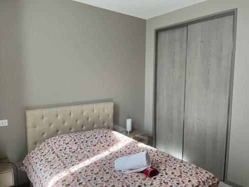Katil atau katil-katil dalam bilik di Superbe appartement plein centre
