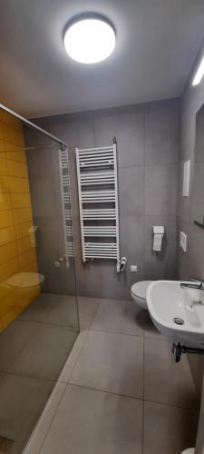 Et badeværelse på Apartamenty Sportowe AWF