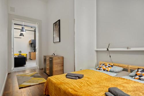 Colourful apartments in the party district