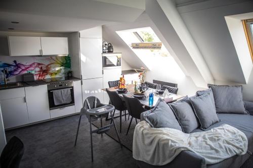 Η κουζίνα ή μικρή κουζίνα στο Bienvenue dans le cyan 2 à 6 couchages