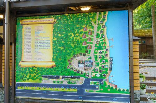 a large map of a resort at Готельно-ресторанний комплекс БОЖЕДАР in Vinnytsya