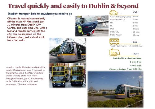 a screenshot of a flyer for a tram at Barnoaks House - Private Room Ensuite Bathroom HomeStay in Dublin