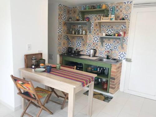 Dapur atau dapur kecil di Beautiful and cozy apartment