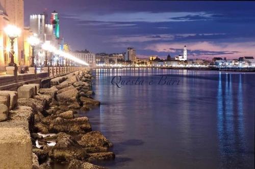 a view of a river at night at La Casa delle Tradizioni in Bari
