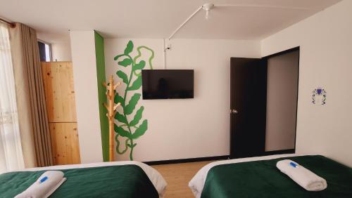 Cama o camas de una habitación en Hotel Natural Sevgi