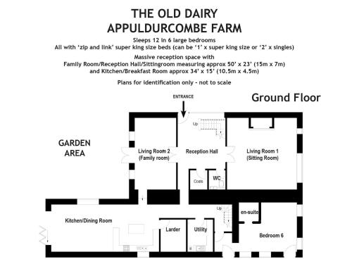 a floor plan of the old dairy acupuncture farm at The Old Dairy in Wroxall