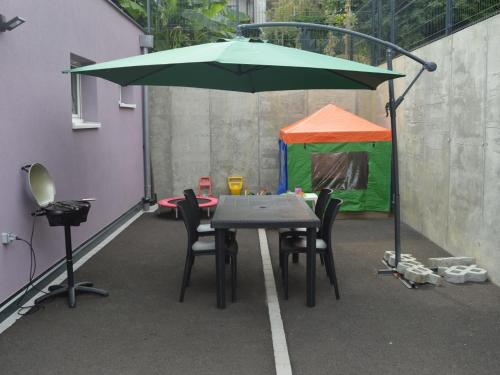 Patio nebo venkovní prostory v ubytování Gîte familial tout confort à Altkirch - Terrasse, jardin, parking, proche pistes cyclables et randos - FR-1-744-5
