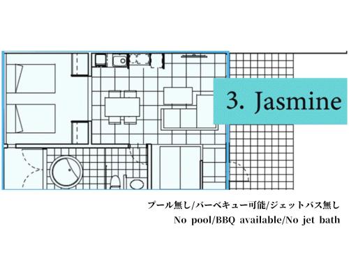 a floor plan of jasmine at villa LIFE INDAH sumuide in Nago