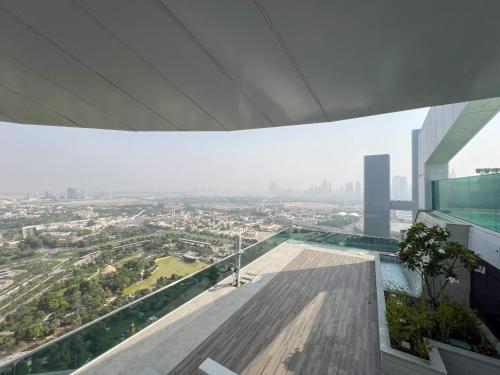a view of a city from the top of a building at 2BR 1 Residences Zabeel with Sleeps 5 - Luxury Stay in Dubai
