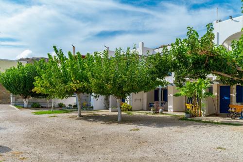a row of trees in front of a building at 6 Kypri Seaview Perasma Studio in Kypri