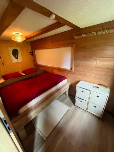 Katil atau katil-katil dalam bilik di Chalet Sonnenheim, Wohnung mit Panoramafenster