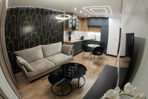 Kuchyň nebo kuchyňský kout v ubytování Apartament POSEJDON Gliwice