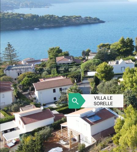 a villa with a view of the ocean at LE SORELLE entire villa sea view in Scopello