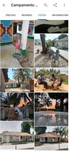 a collage of pictures of people and a house at CAMPAMENTO CHEZ CAMPOS in Cap Skirring