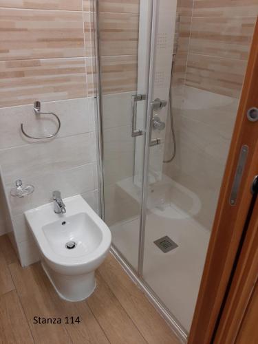 Koupelna v ubytování Hotel Pizboè