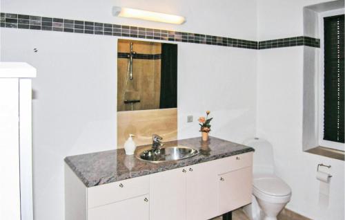 een badkamer met een wastafel en een toilet bij 4 Bedroom Nice Home In Vesls in Arup