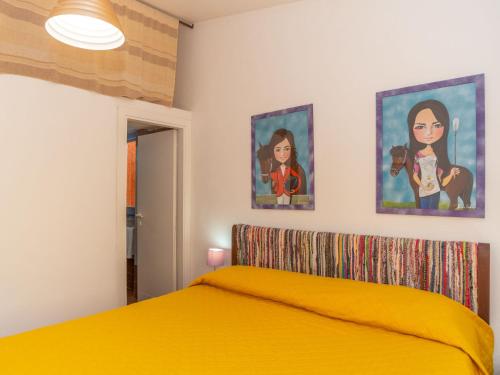 Katil atau katil-katil dalam bilik di Villa Scalitti by Interhome