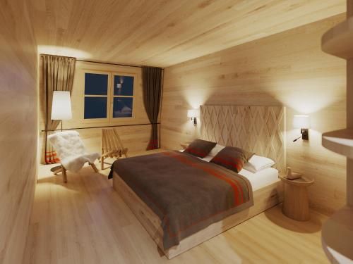 Кровать или кровати в номере Bergwelten Salwideli