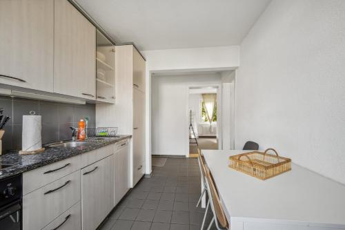 Кухня или мини-кухня в Comfortable stay in Oerlikon 20 minutes away from Zurich Airport
