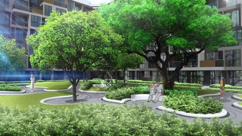 a rendering of a garden in a building at Laguna Sky Park Corner 1 Bedroom in Bang Tao Beach
