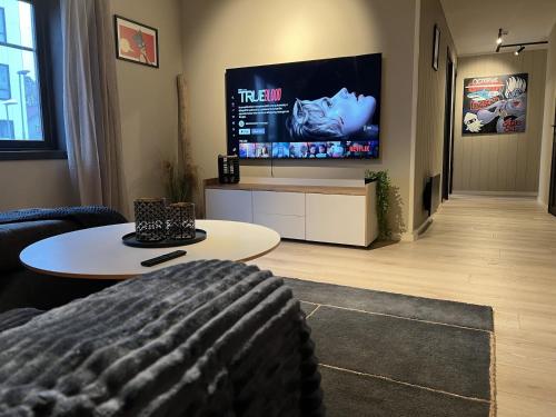 TV a/nebo společenská místnost v ubytování Apartment in Tromsø Mainstreet