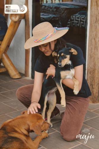 宿泊客と一緒にHotel Rancho Majuに滞在中のペット