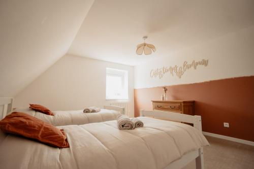 Ένα ή περισσότερα κρεβάτια σε δωμάτιο στο Duplex cosy Le Boho