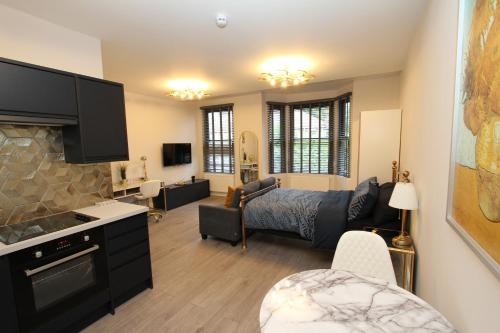 Η κουζίνα ή μικρή κουζίνα στο Luxury Studio Flat In London