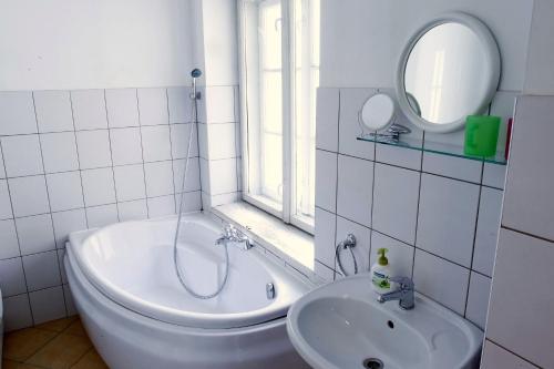 Kúpeľňa v ubytovaní Cēsu Namiņš