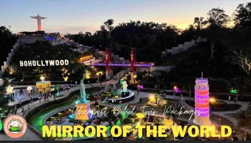 a night view of mirrior of the world at night at Casas de Ruumar Bed and Breakfast-Bar-Two rooms for family available in Clarin