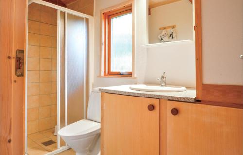 ホーフブルグにある2 Bedroom Beautiful Home In Hovborgのバスルーム(トイレ、洗面台付)