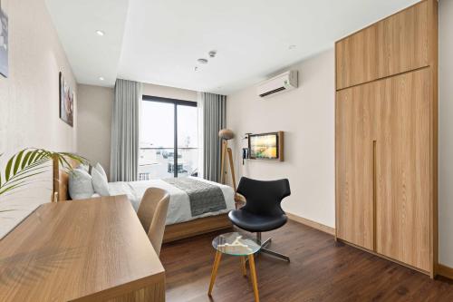 Ruang duduk di Moon Hotel and Apartment Da Nang