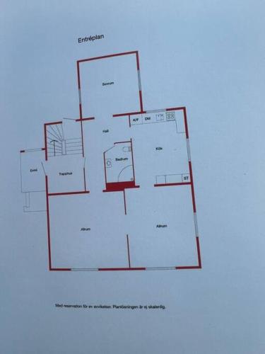 a drawing of a floor plan of a building at KvarteretSkatan! in Ystad