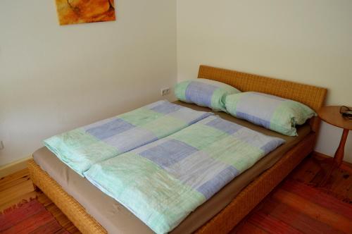 En eller flere senge i et værelse på Unsere Ferienwohnung Stefan im Riesengebirge!