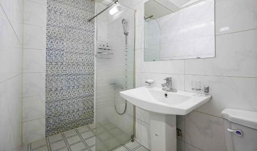 Koupelna v ubytování Motel Lamant