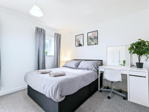 Postel nebo postele na pokoji v ubytování Guest Rooms Near City Centre & Anfield Free Parki