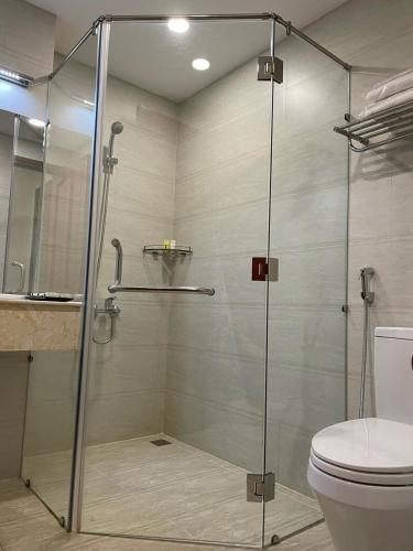 Koupelna v ubytování Mia Hotel