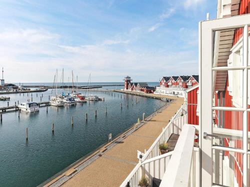 a view of a marina with boats in the water at 8 person holiday home in Bagenkop-By Traum in Bagenkop