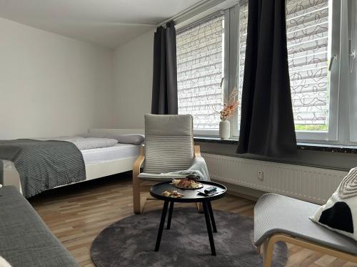 Postel nebo postele na pokoji v ubytování Schöne Eigentumswohnung in Kassel