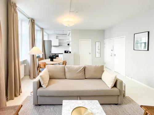 Posezení v ubytování Beautiful One-Bedroom Apartment in CPH City
