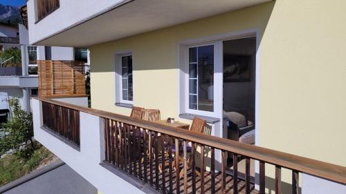 Balkón nebo terasa v ubytování Alpenzauber Tilg