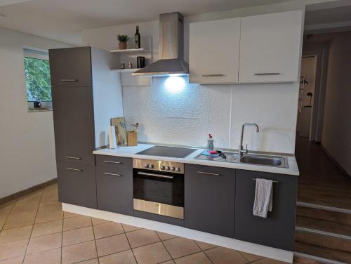 Kuchyň nebo kuchyňský kout v ubytování Ferienwohnung Hofliebe in Päpinghausen
