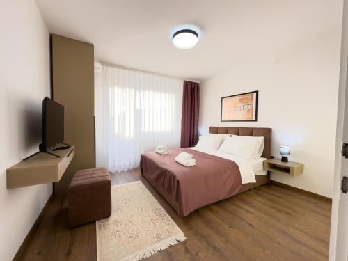 Ένα ή περισσότερα κρεβάτια σε δωμάτιο στο Kula apartman - Novi Pazar