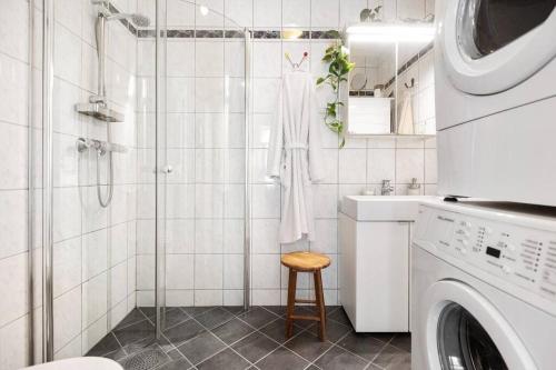 Koupelna v ubytování Leilighet med hage og uteplass