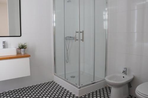 Et badeværelse på A Casa da Joana