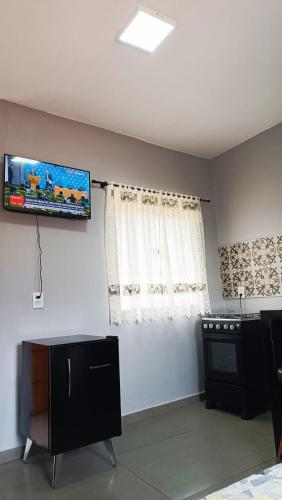 Kuchyň nebo kuchyňský kout v ubytování pousada Montanhez flat